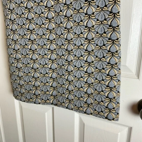 ZARA BASIC SIZE SMALL S BLUE HIGH NECK JACQUARD SHORT SLEEVE MINI CASUAL DRESS - Picture 9 of 11